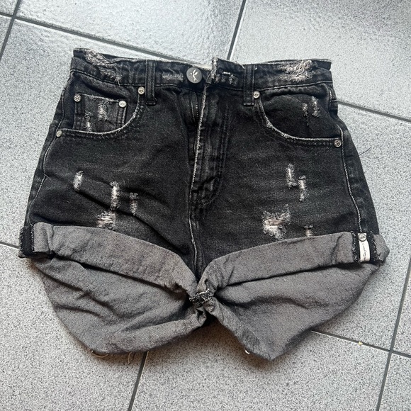 One Teaspoon High Waist Bandits Shorts - Picture 1 of 4